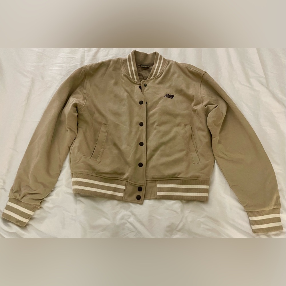 New Balance Women's Tan Varsity Jacket